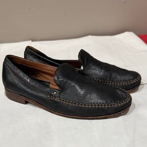 Trask Black Leather Loafers